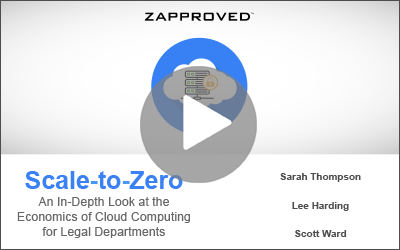 On Demand Webinar: Scale-to-Zero | A Look at the Econ of Cloud for Enterprise Legal