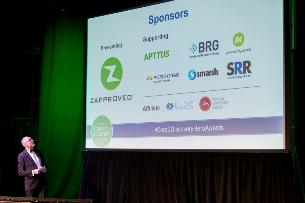 2017 Corporate E-Discovery Hero Award Supporting and Affiliate sponsors.